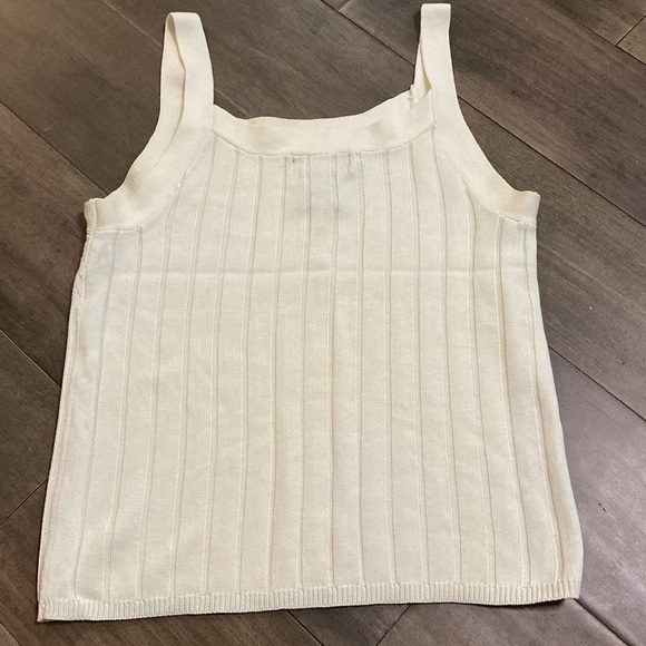 I Doll Elegant Cream Knit Tank Top - Picture 4 of 4
